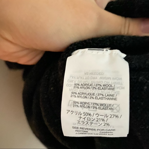 MADEWELL Black Tier Sleeve Wool Oversized Sweater - Picture 6 of 9